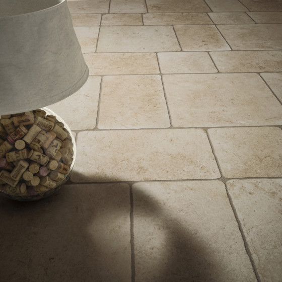 Tuscan Flagstones Salento Ivory Porcelain Floor and Wall Tile 500x500mm